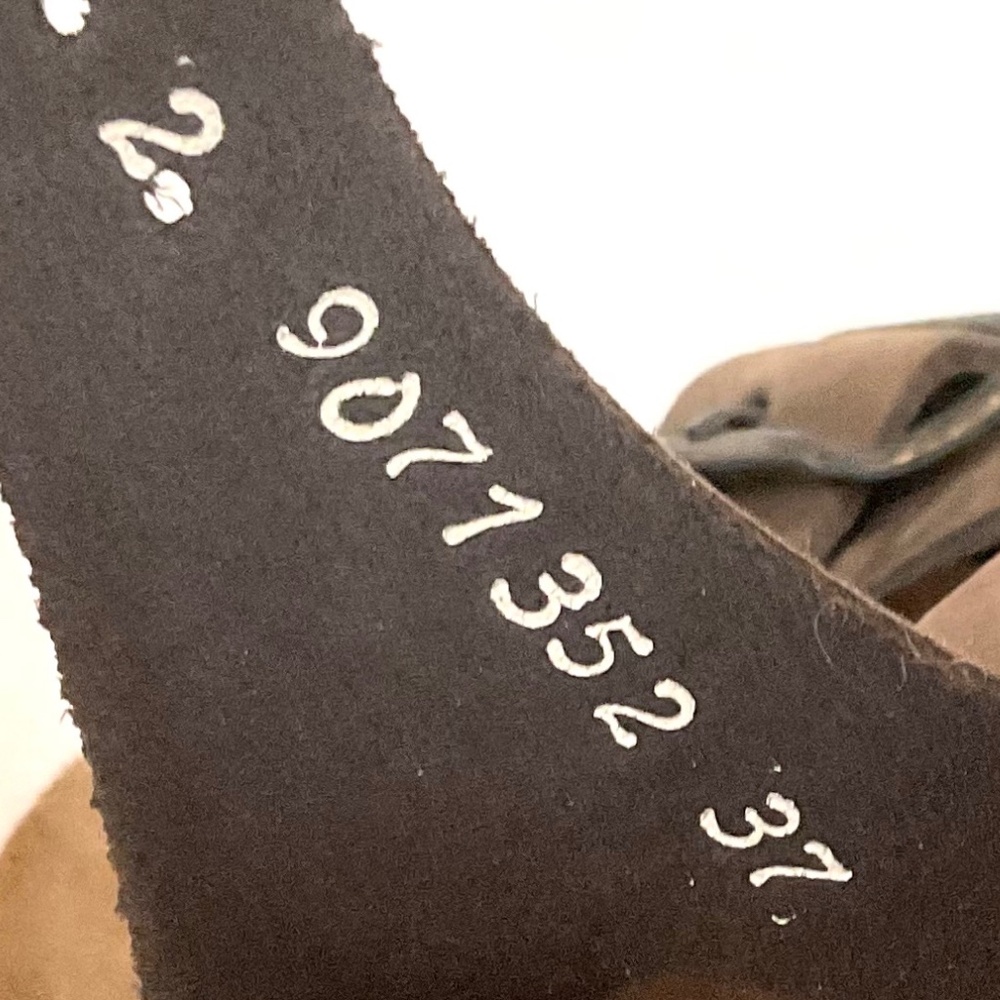 Mephisto Brown Nubuck Leather Terie Wedge Double Buckle Strap Slip on Sz 7/37 - Picture 11 of 16